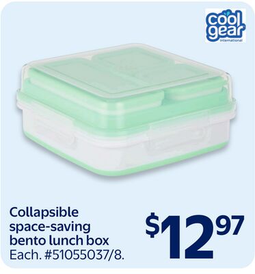 Cool gear Collapsible space-saving bento lunch box