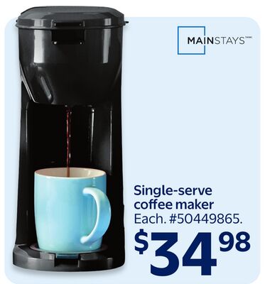 Mainstays Single-serve coffee maker