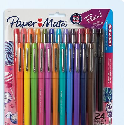 Paper Mate InkJoy gel pens 14-pack or Flair! felt-tip pens 24-pack