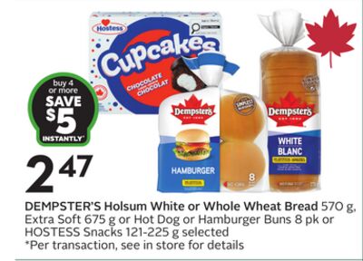 Holsum White or Whole Wheat Bread
