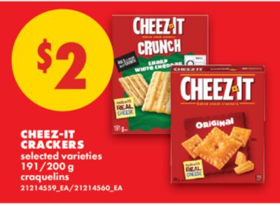 CHEEZ-IT CRACKERS, 191/200 g