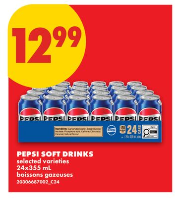 PEPSI SOFT DRINKS, 24X355 ML