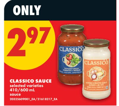 CLASSICO SAUCE, 410/600 ML