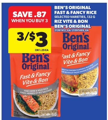 BEN'S ORIGINAL FAST & FANCY RICE, 132 G