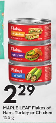 MAPLE LEAF Flakes of Ham, Turkey or Chicken