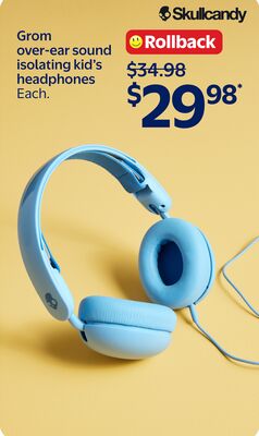 Grom over-ear sound isolating kid's headphones