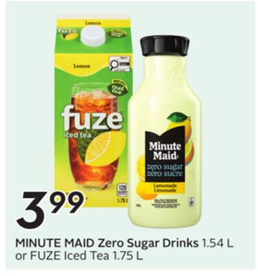 MINUTE MAID Zero Sugar Drinks 1.54 L or FUZE Iced Tea 1.75 L