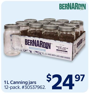 Bernardin 1L Canning jars