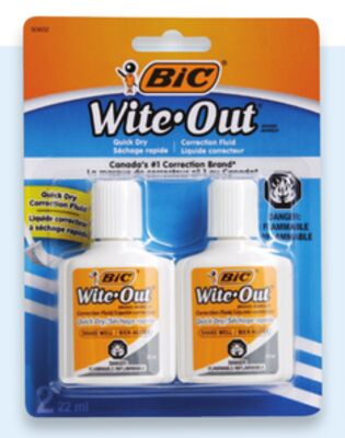 Wite-out correction fluid or tape