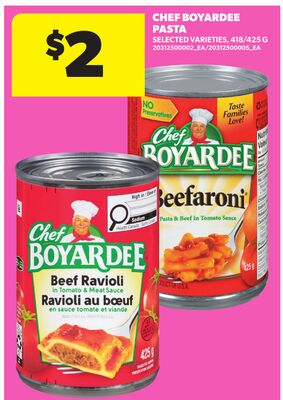 CHEF BOYARDEE PASTA, 418/425 G