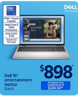 Dell 16" entertainment laptop