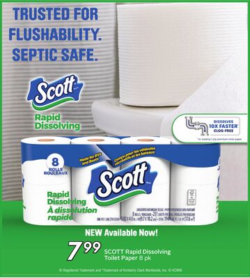 Rapid Dissolving Toilet Paper
