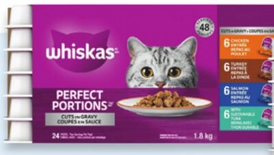 Whiskas Perfect Portions or Paté wet cat food variety pack