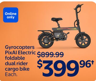Gyrocopters PixAl Electric foldable dual rider cargo bike