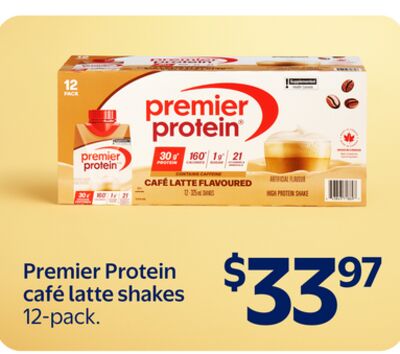 Premier Protein café latte shakes