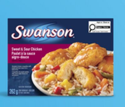 Swanson lasagna or sweet & sour chicken frozen entrees