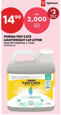 PURINA TIDY CATS LIGHTWEIGHT CAT LITTER, 2.72 KG
