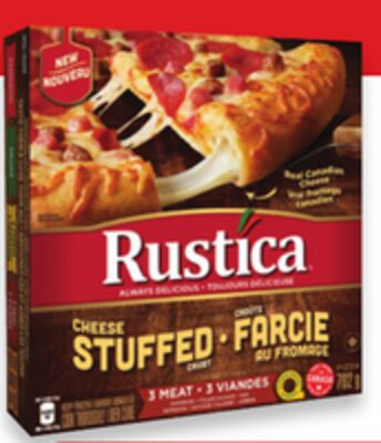 Rustica stuffed or rising crust frozen pizza