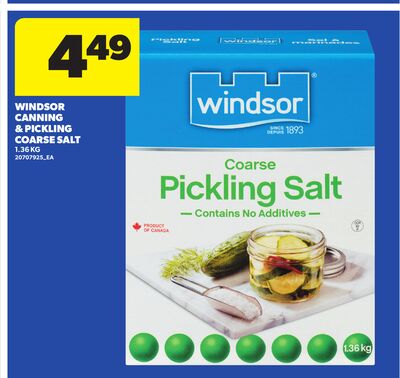 WINDSOR CANNING & PICKLING COARSE SALT, 1.36 KG