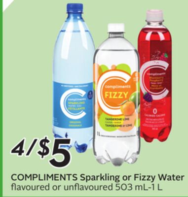 COMPLIMENTS Sparkling or Fizzy Water