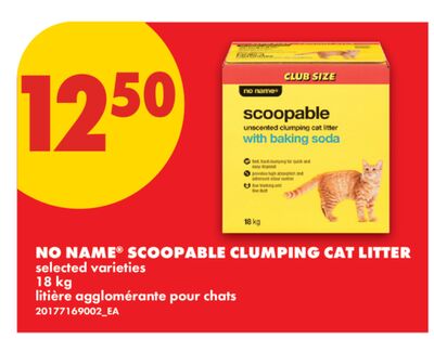 NO NAME® SCOOPABLE CLUMPING CAT LITTER, 18 kg