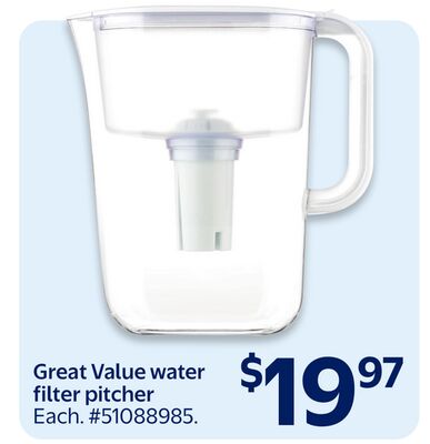 Great Value water filter pitcher