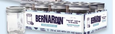 Bernardin Decorative regular mouth 500 mL Mason jars with lids and bands