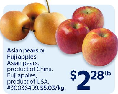 Asian pears or Fuji apples