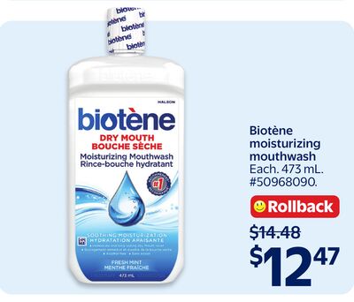 Biotene moisturizing mouthwash