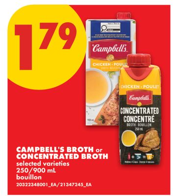 CAMPBELL'S BROTH or CONCENTRATED BROTH, 250/900 mL