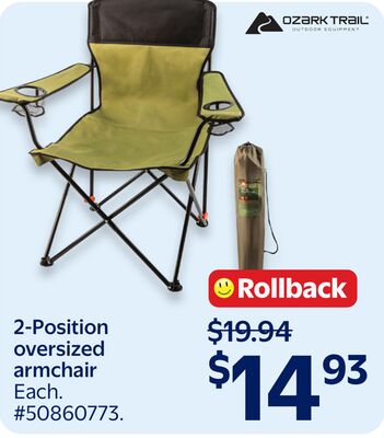 Ozark Trail 2 Position Oversized Arm Chair