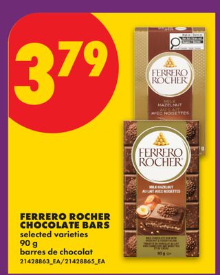FERRERO ROCHER CHOCOLATE BARS, 90 G