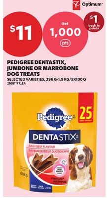 PEDIGREE DENTASTIX, JUMBONE OR MARROBONE DOG TREATS, 396 G-1.9 KG / 5X100G