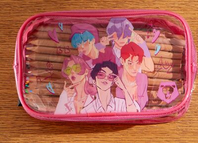 KPop Demon Hunters pencil cases, notebooks or journals