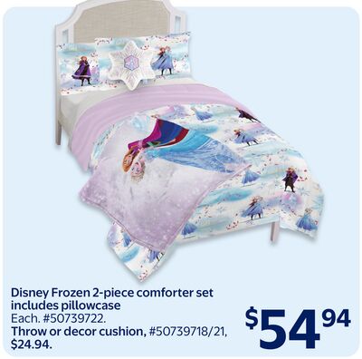 Disney Frozen 2-piece comforter set includes pillowcase