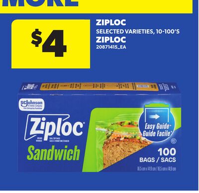 ZIPLOC, 10-100'S