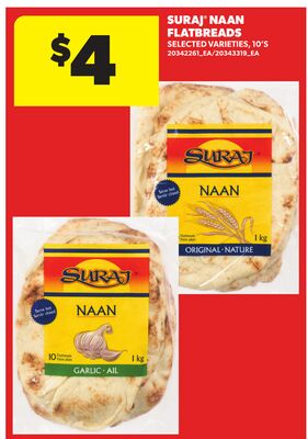SURAJ NAAN FLATBREADS, 10'S
