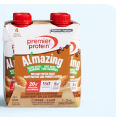 Premier Protein Al'mazing vanilla or coffee non-dairy shakes