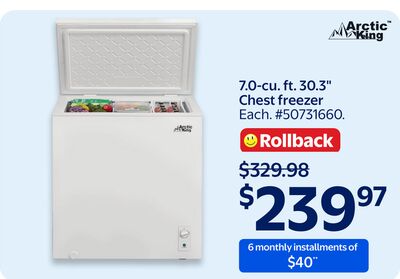 Arctic King 7.0-cu. ft. 30.3" Chest freezer