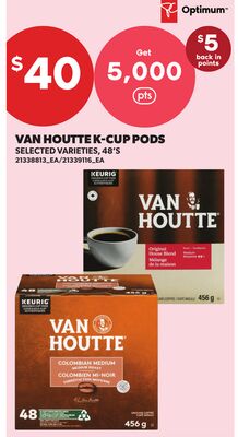 VAN HOUTTE K-CUP PODS, 48'S