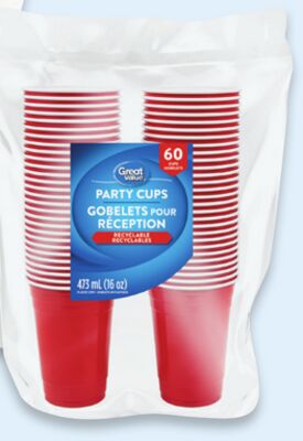 Great Value red cups