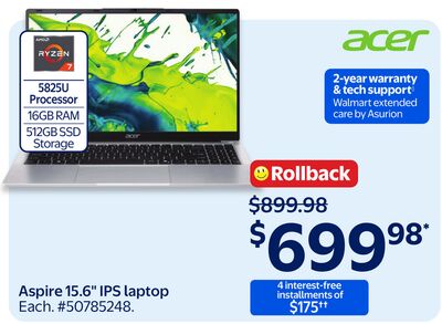 ACER Aspire 15.6" IPS laptop