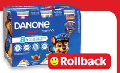 Danone Danino Drinkable yogurt 6 x 93 Ml