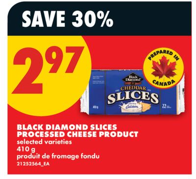 BLACK DIAMOND SLICES PROCESSED CHEESE PRODUCT, 410 G