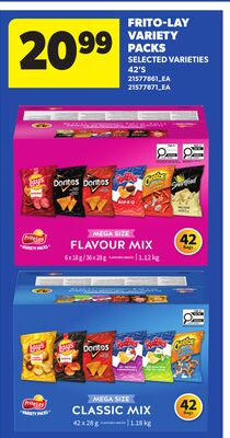 FRITO-LAY VARIETY PACKS, 42'S