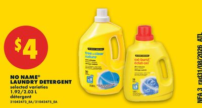 NO NAME® LAUNDRY DETERGENT, 1.92/2.03 L