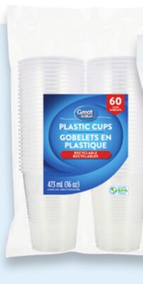 Great Value clear cups