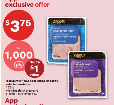 ZIGGY'S® SLICED DELI MEATS, 175 G