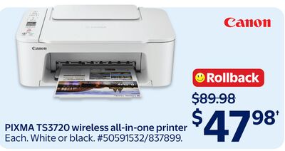 Canon PIXMA TS3720 wireless all-in-one printer