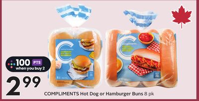 COMPLIMENTS Hot Dog or Hamburger Buns